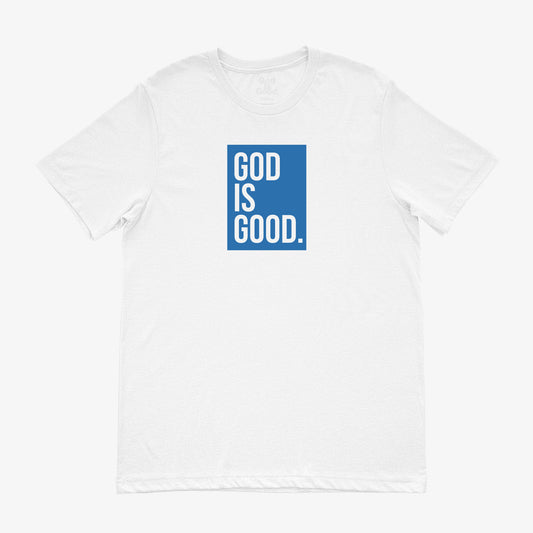 God Is Good Tee (White/Royal)
